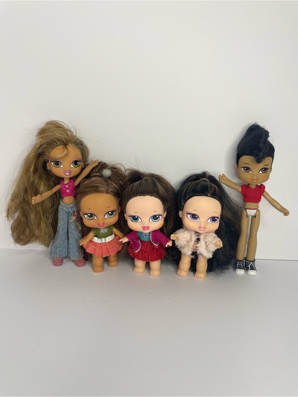 Vintage MGA Bratz Doll Lot of 5 Babyz Hair Flair, Kidz Yasmin, Triplets Sivan